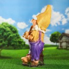 Садовая фигура "Гном с трубкой" 29х25х70 см - Фото 5