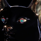 статуэтка "Кот", черный с золотом, керамика, стразы Swarowski, 20x16xh:30 см - Фото 3