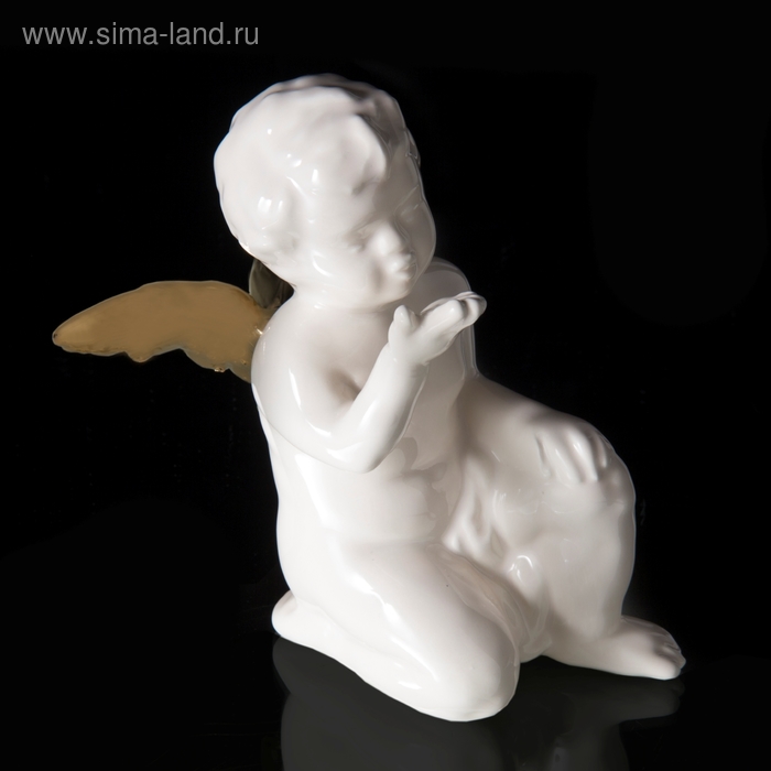 статуэтка "Поцелуй ангела", керамика, 14x10xh:17 см - Фото 1