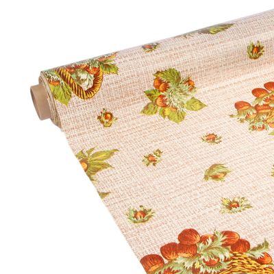 Клеенка столовая на нетканой основе «Лукошко с фундуком», 1,35×25 м