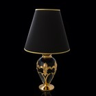 лампа "Морава",черная с золотом, керамика, 17x17xh:35 см - фото 8345502