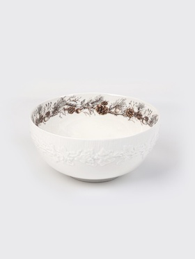 Салатник новогодний WY Magical Winter, 15×7 см, фарфор, белый