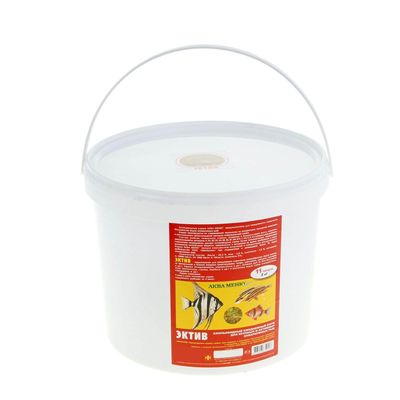 Корм для рыб АКВА МЕНЮ «Эктив», ведро 11 л, 2 кг
