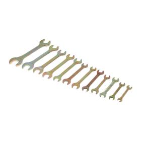 Набор ключей рожковых в холдере ТУНДРА, желтый цинк, 8 - 32 мм, 12 шт.