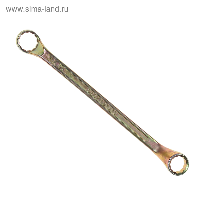 Ключ накидной коленчатый ТУНДРА, желтый цинк, 22 х 24 мм - Фото 1