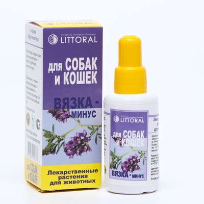 Лечебные травы для собак и кошек «Вязка минус» 50 мл