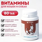 Пивные дрожжи «Здоровые суставы» для кошек и собак, с серой, 80 таб - Фото 1