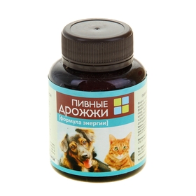 Пивные дрожжи «Формула энергии» для кошек и собак, с фосфором, 80 таб