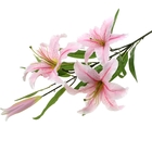 цветы искусственные 100 см лилии розовые - Фото 1