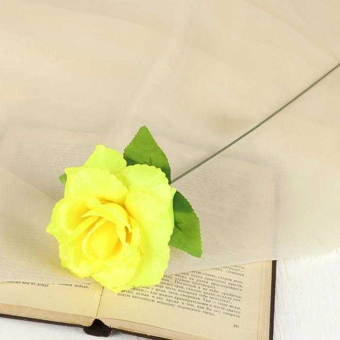 Цветы искусственные "Роза жёлтая" 40 см - Фото 1