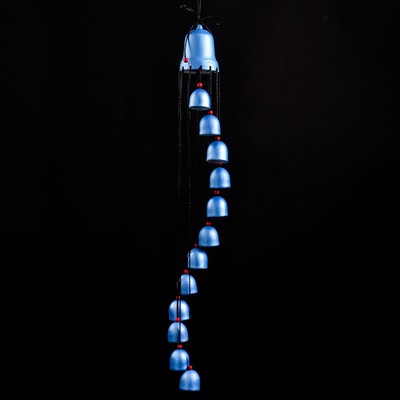Оберег "Колокольчик", 13 предметов, голубой, 75 см