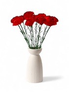 Цветы искусственные «Гвоздика красная с кантом», h=40 см, d=8 см - Фото 10