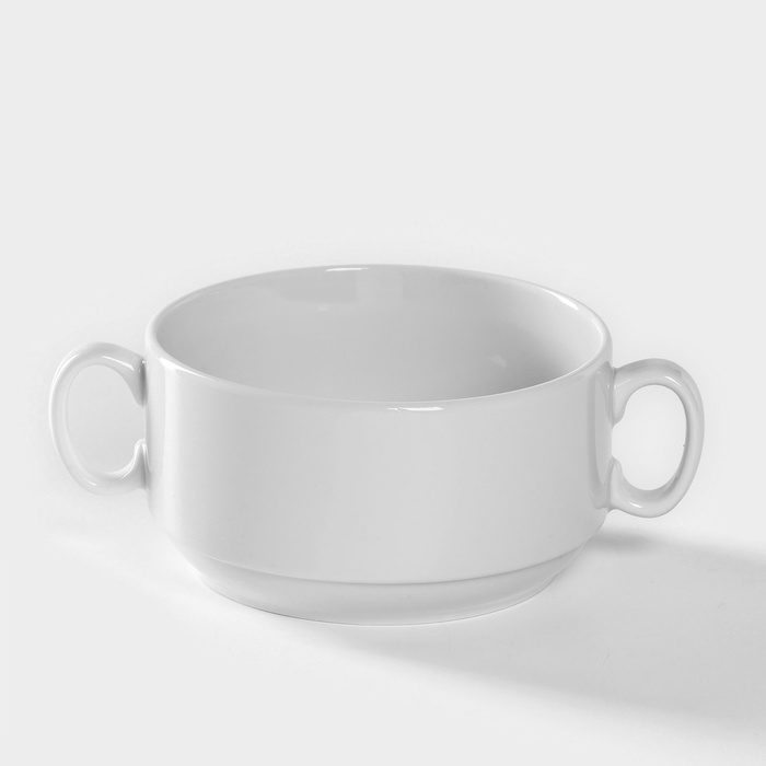 Чашка фарфоровая для бульона «Уют», 470 мл, d=11,8 см - Фото 1