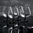 Набор стеклянных бокалов для коньяка «Домино», 410 мл, 4 шт - Фото 1