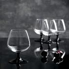 Набор стеклянных бокалов для коньяка «Домино», 410 мл, 4 шт - Фото 2