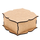 Шкатулка из МДФ для декора "Квадрат" (набор 7 деталей)12,5x12,5x5 см, коробка 10x10x5 см - Фото 1