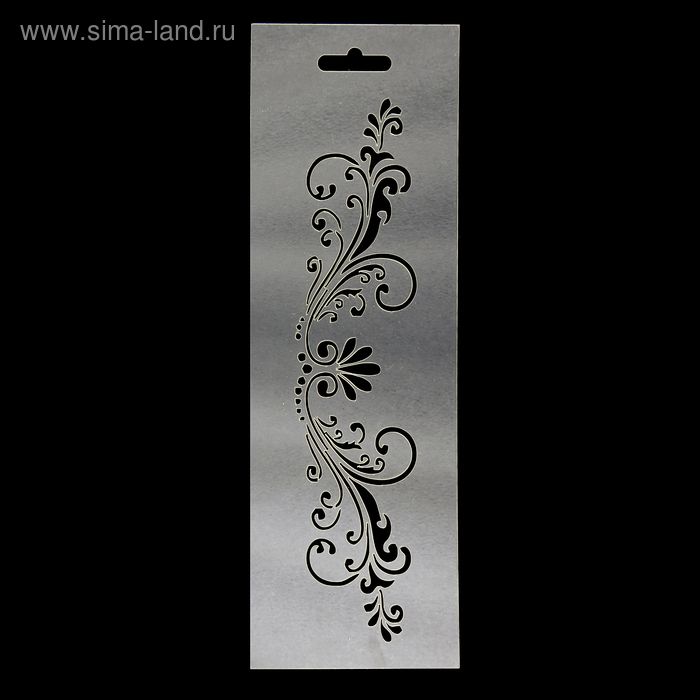 Трафарет бордюрный пластиковый "Узор ажурный" 10x30 см - Фото 1