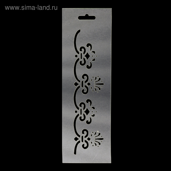 Трафарет бордюрный пластиковый "Ажур" 10x30 см - Фото 1
