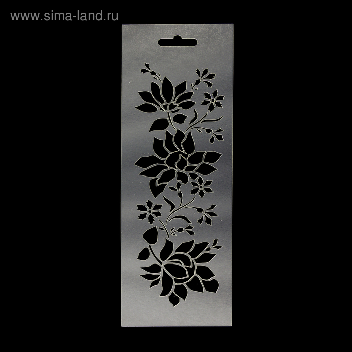 Трафарет бордюрный пластиковый "Ветвь" 10x30 см - Фото 1