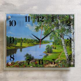 Часы настенные, серия: Природа, "Река", 35х45  см
