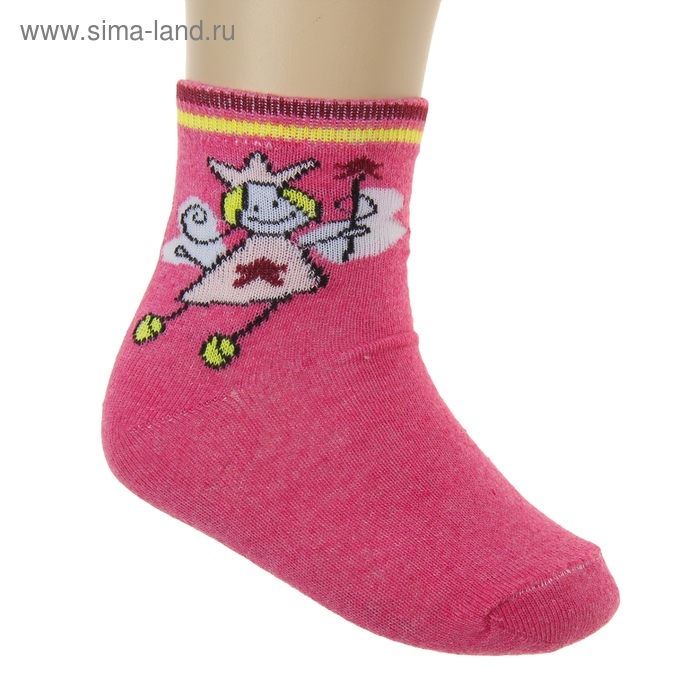 Носки для девочки S-131, цвет розовый, размер 12-14 - Фото 1