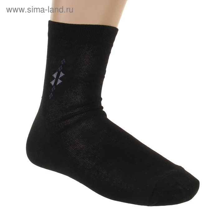 Носки мужские, цвет чёрный, размер 29 - Фото 1