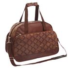 Сумка дорожная на молнии "Ажур", 1 отдел, 2 наружных кармана, длинный ремень, коричневая - Фото 2