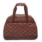 Сумка дорожная на молнии "Ажур", 1 отдел, 2 наружных кармана, длинный ремень, коричневая - Фото 3