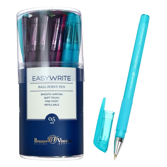 Ручка шариковая EasyWrite Creative, узел 0.5 мм, синие чернила, матовый корпус Silk Touch, МИКС - Фото 1