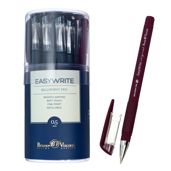 Ручка шариковая EasyWrite Original, узел 0.5 мм, синие чернила, матовый корпус Silk Touch, МИКС - Фото 1