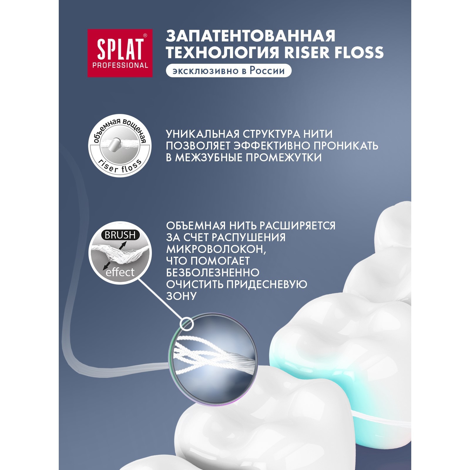 Зубная нить Splat DentalFloss, с ароматом клубники, 30 м (1117556 ...