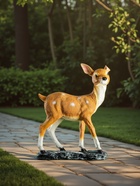 Садовая фигура из полистоуна «Оленёнок», 39×18×53 см - Фото 3