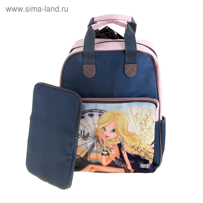 Рюкзак школьный Winx Fairy Couture 38*29*12 сумка, для девочки, синяя - Фото 1