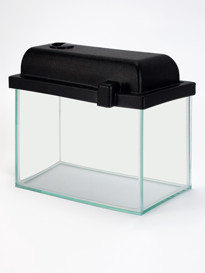 Аквариум «Прямоугольный» с крышкой, 10 л, 32×15×21/26 см, чёрный - Фото 1