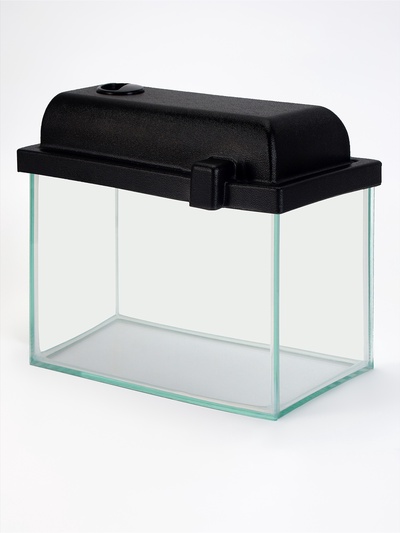 Аквариум «Прямоугольный» с крышкой, 5 л, 25×13×15.5/18 см, чёрный