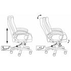 Кресло руководителя CH-868N, с мягкими подлокотниками, на колёсиках, экокожа, цвет коричневый - Фото 5