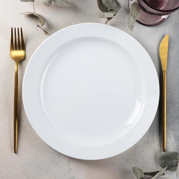 Тарелка Башкирский фарфор «Бельё», d=24 см, белая