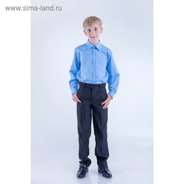 Сорочка для мальчика, рост 158-164 см (35), цвет голубой 181Б - Фото 1
