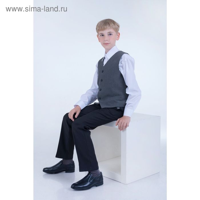 Сорочка для мальчика, рост 122-128 см (30), цвет белый 181А - Фото 1