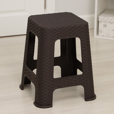 Табурет большой «Ротанг», 37×37×45 см, коричневый
