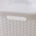 Корзина для глаженого белья «Ротанг», 32 л, 50×31×25 см, цвет белый - Фото 2