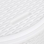 Корзина для белья угловая с крышкой «Ротанг», 60 л, 40×40×58 см, цвет белый - Фото 2