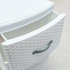 Комод 3-х секционный «Ротанг», цвет белый - Фото 2