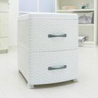 Комод 2-х секционный «Ротанг», цвет белый - Фото 1