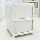 Комод 2-х секционный «Ротанг», цвет белый - Фото 3