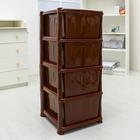 Комод 4-х секционный «Декор. Дерево», цвет коричневый - Фото 4