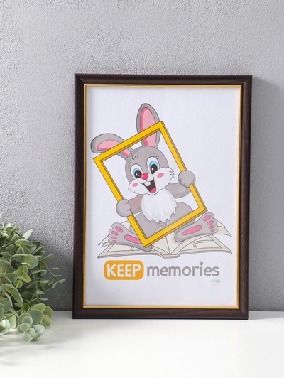 Фоторамка для фото 21×30 см Keep memories «Офисная», пластик, венге, (пластиковый экран)