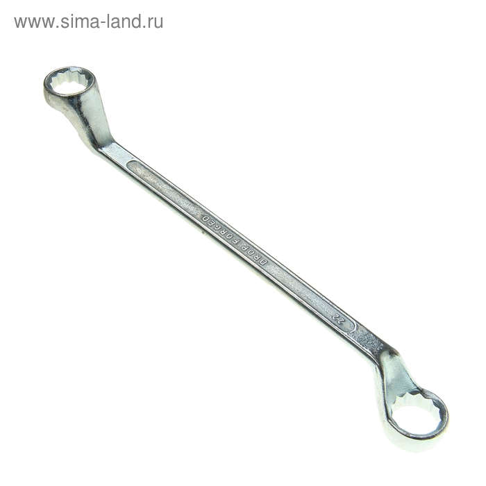 Ключ накидной коленчатый ТУНДРА, хромированный, 19 х 22 мм - Фото 1