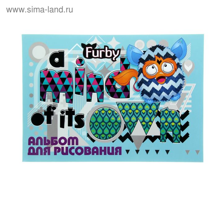 Альбом для рисования А4, 40 листов на скрепке Furby, твин УФ-лак - Фото 1