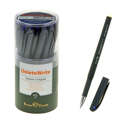 Ручка гелевая со стираемыми чернилами DeleteWrite, 0.5 мм, синие чернила, матовый корпус Silk Touch